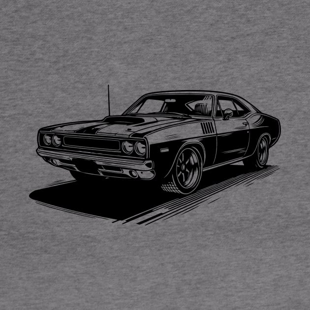 american muscle car by raventink